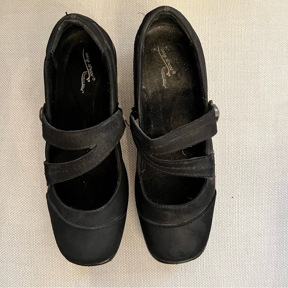 Easy Street Womens Casual loafer shoes 6.5M Black Faux leather NEW No Box